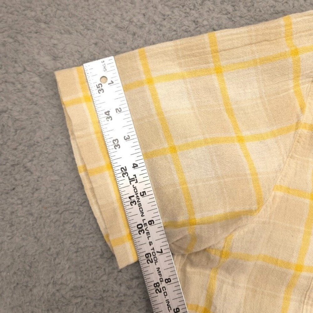 Patagonia Mens Organic Cotton Shirt XL Yellow Plaid Short Sleeve Western Style - Picture 5 of 12
